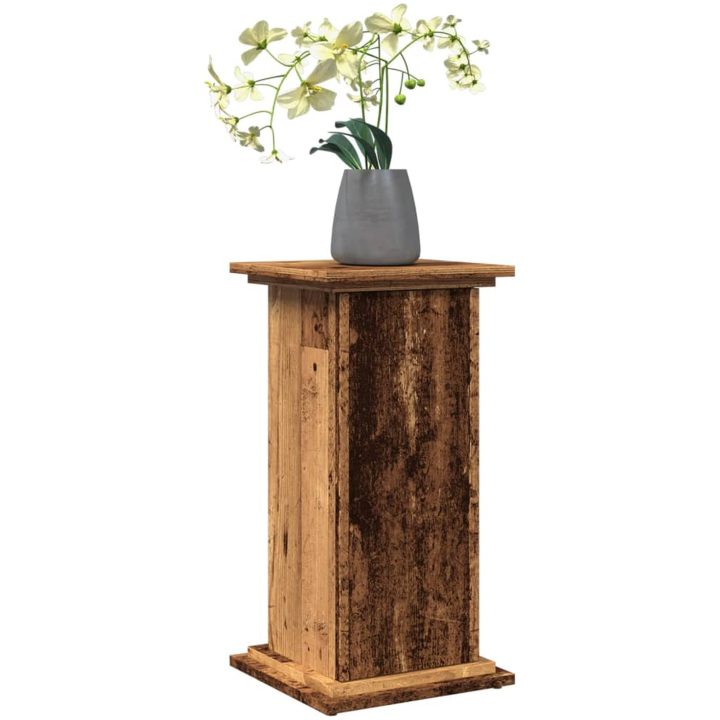 Piedestal med förvaring åldrat trä konstruerat trä vidaXL 31 x 30 x 60 cm – bild 3