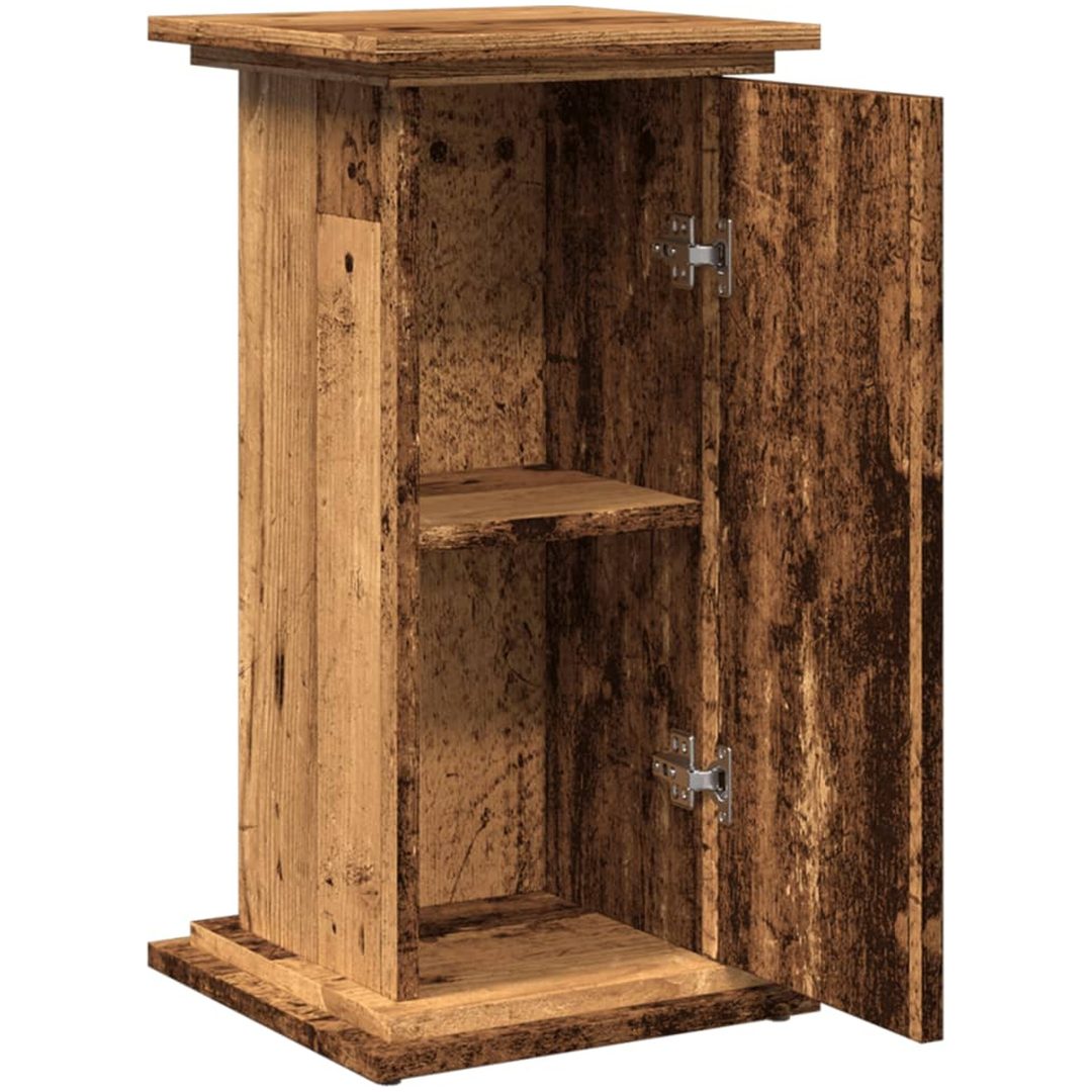 Piedestal med förvaring åldrat trä konstruerat trä vidaXL 31 x 30 x 60 cm – bild 6