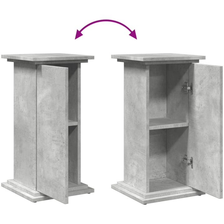 Piedestal med förvaring betonggrå konstruerat trä vidaXL 31 x 30 x 60 cm – bild 9