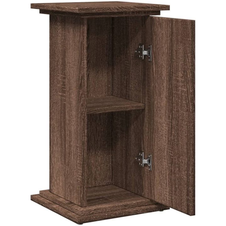 Piedestal med förvaring brun ek konstruerat trä vidaXL 31 x 30 x 60 cm – bild 6