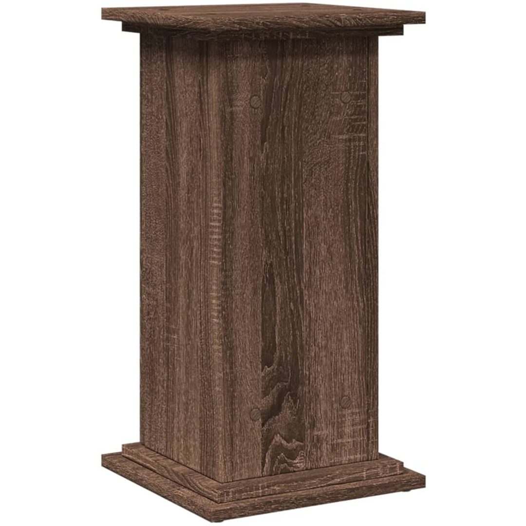 Piedestal med förvaring brun ek konstruerat trä vidaXL 31 x 30 x 60 cm – bild 8
