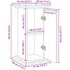 Piedestal med förvaring ek konstruerat trä vidaXL 31 x 30 x 60 cm – miniatyr 11