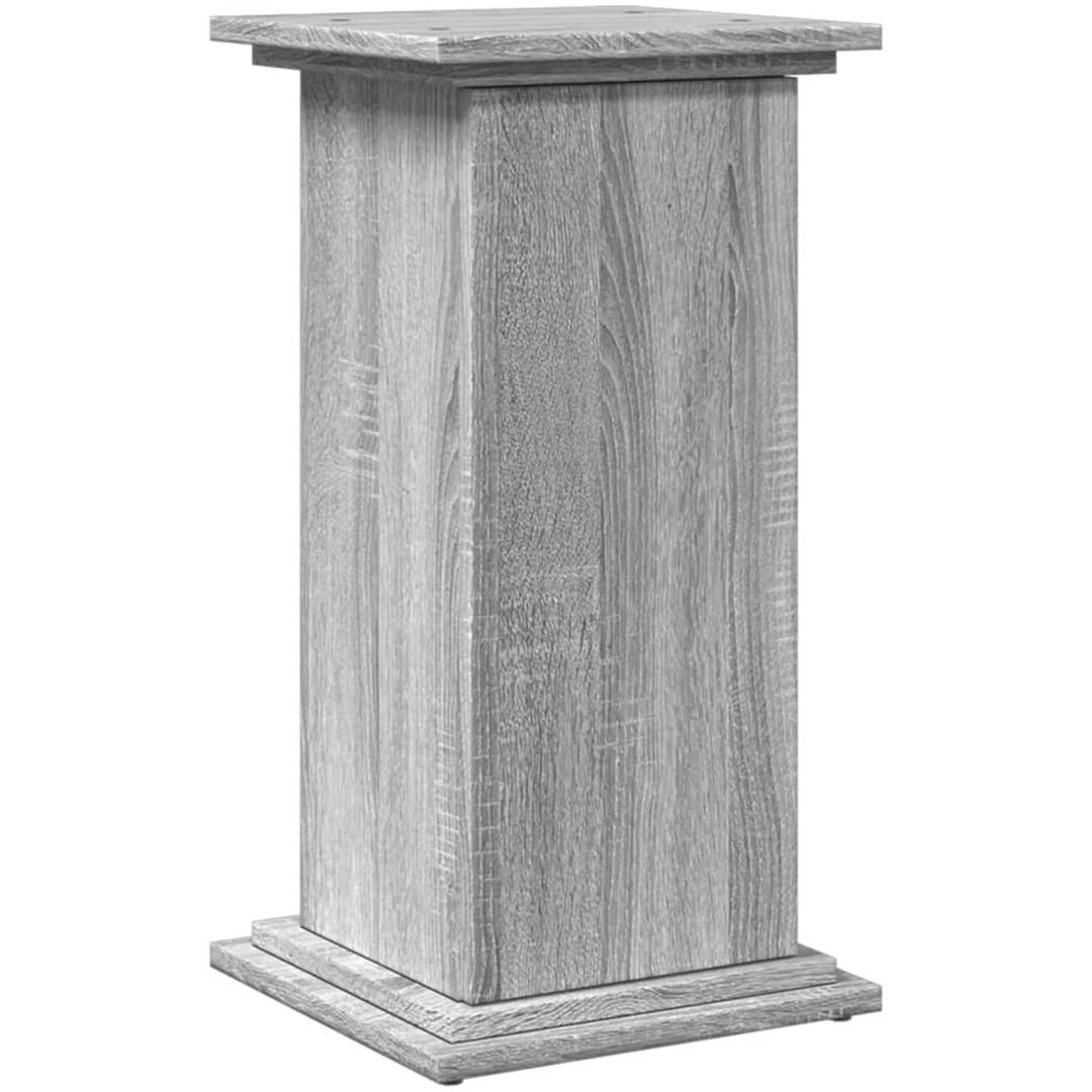 Piedestal med förvaring grå sonoma konstruerat trä vidaXL 31 x 30 x 60 cm – bild 2