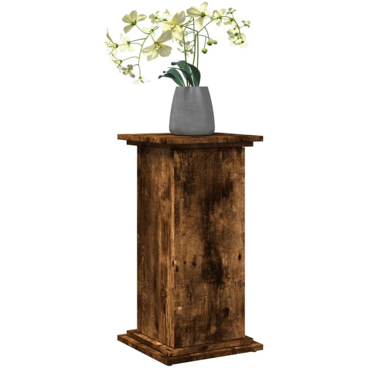 Piedestal med förvaring rökfärgad ek konstruerat trä vidaXL 31 x 30 x 60 cm – bild 3