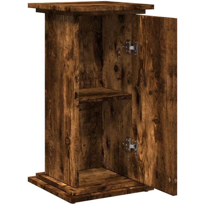 Piedestal med förvaring rökfärgad ek konstruerat trä vidaXL 31 x 30 x 60 cm – bild 6