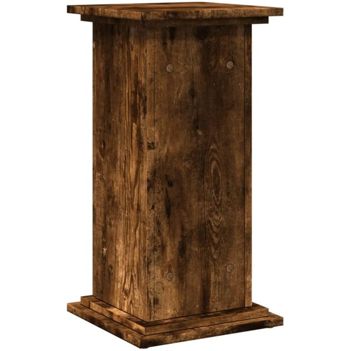 Piedestal med förvaring rökfärgad ek konstruerat trä vidaXL 31 x 30 x 60 cm – bild 8