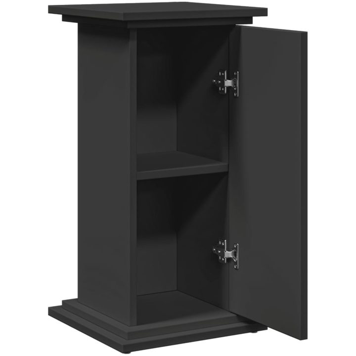 Piedestal med förvaring svart konstruerat trä vidaXL 31 x 30 x 60 cm – bild 6