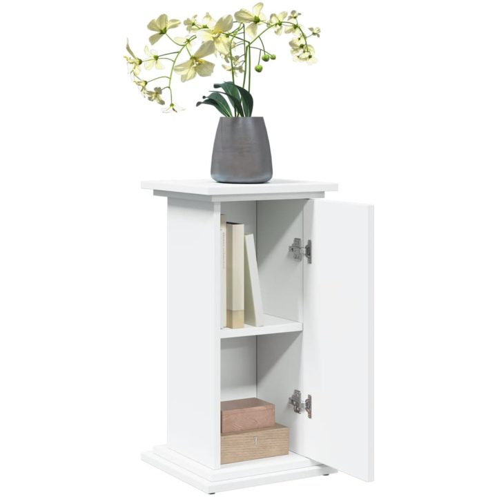 Piedestal med förvaring vit konstruerat trä vidaXL 31 x 30 x 60 cm – bild 4