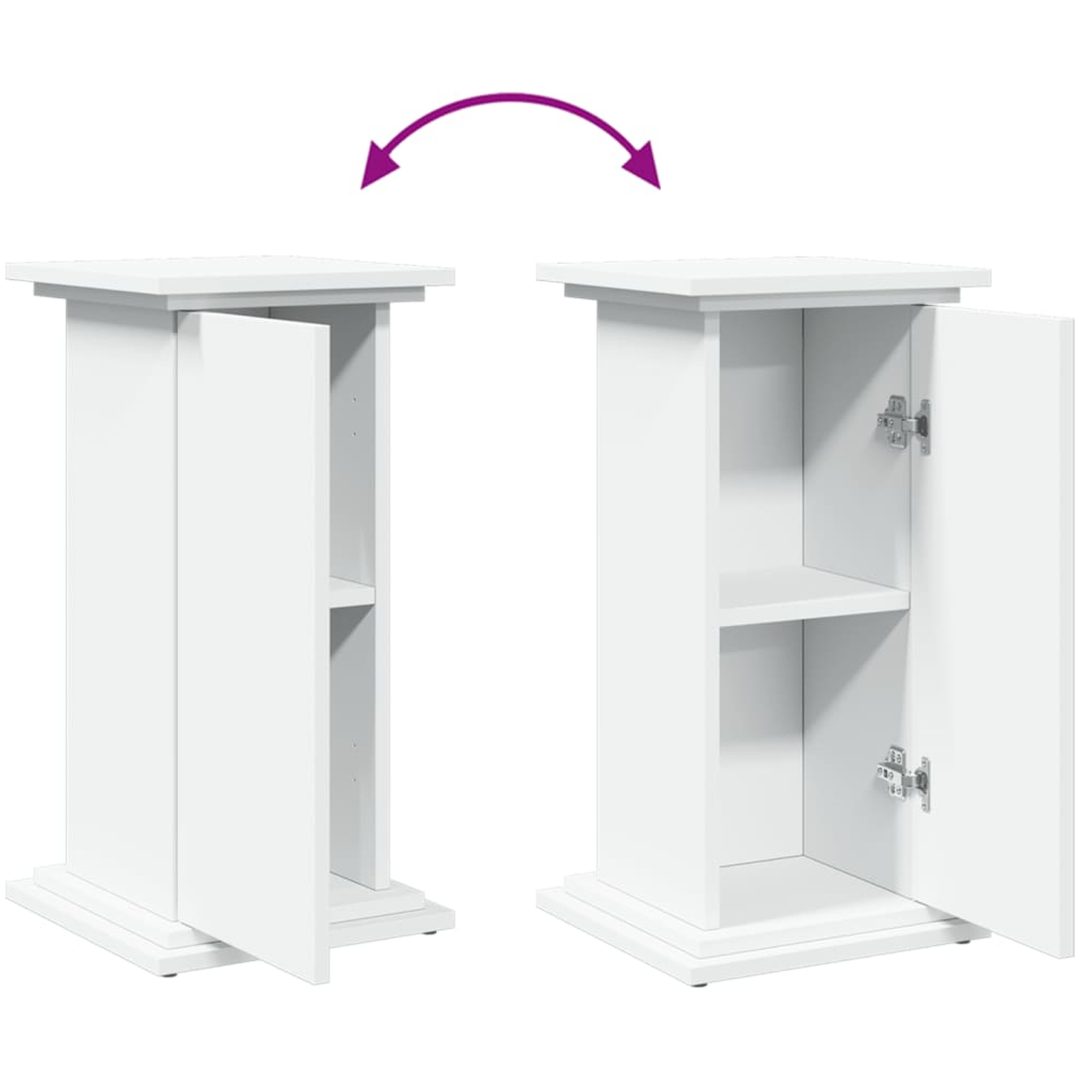 Piedestal med förvaring vit konstruerat trä vidaXL 31 x 30 x 60 cm – bild 9