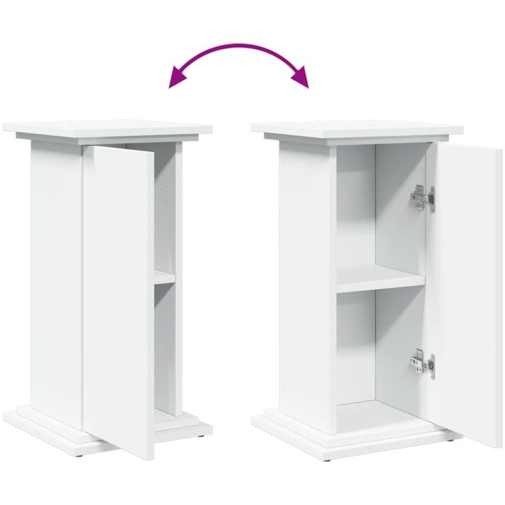 Piedestal med förvaring vit konstruerat trä vidaXL 31 x 30 x 60 cm – bild 9