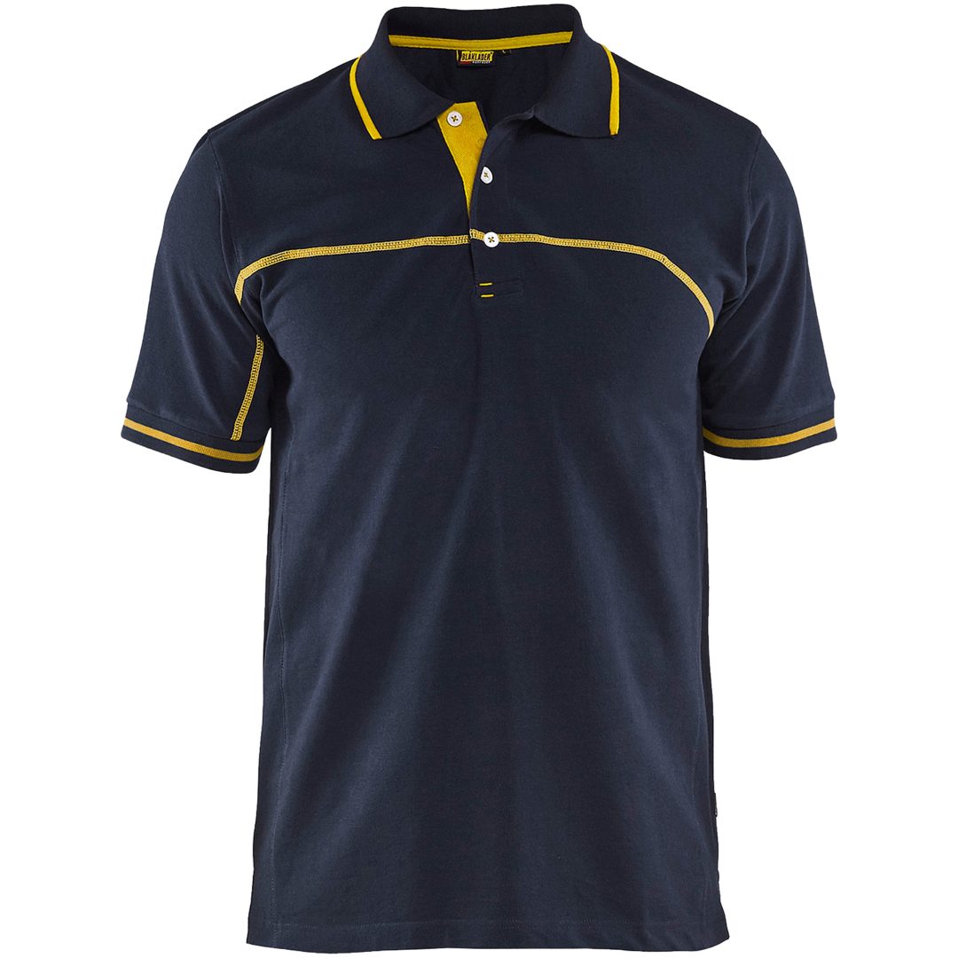 Pikétröja Gul/marin 33891050 Blåkläder XS