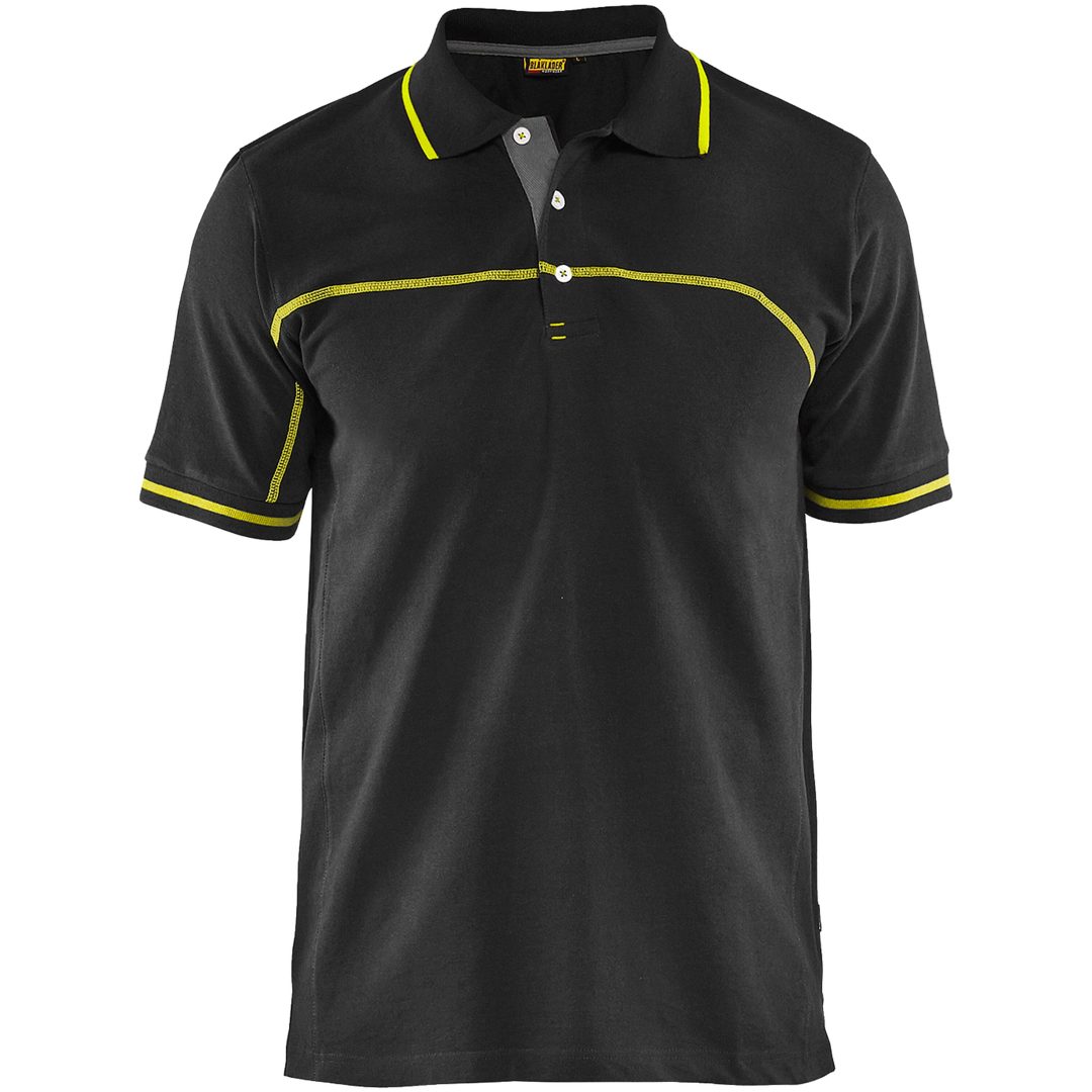 Pikétröja Svart/gul 33891050 Blåkläder XS