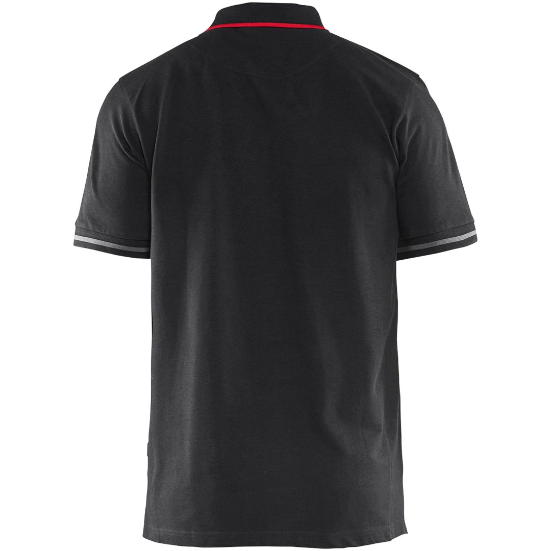 Pikétröja Svart/röd 33891050 Blåkläder XXS – bild 2