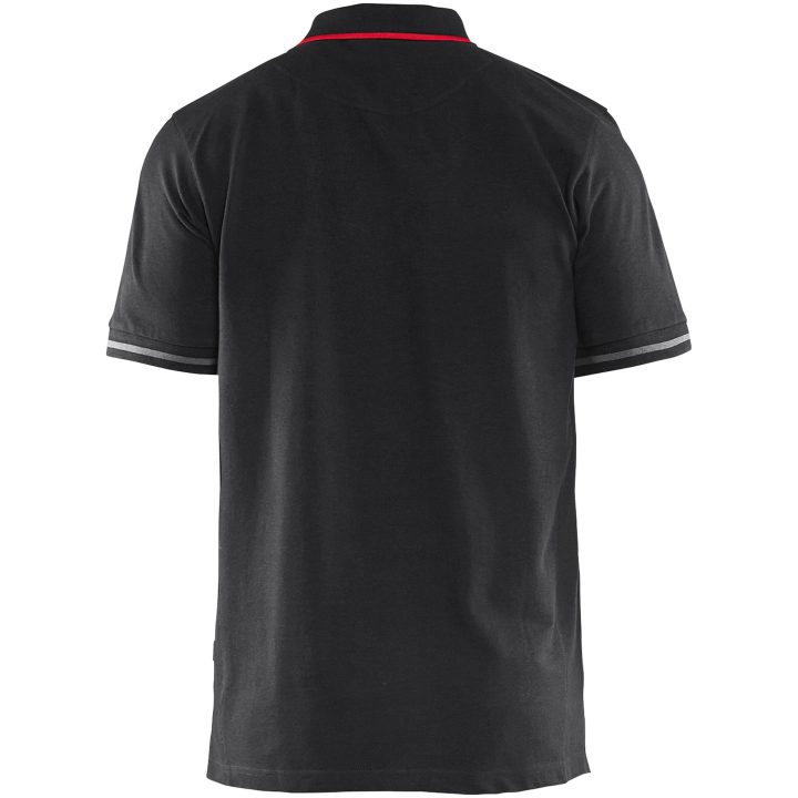 Pikétröja Svart/röd 33891050 Blåkläder XXS – bild 2