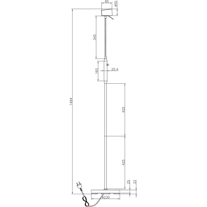 Pilot Golvlampa, ANETA HOME Sockel GU10 Vit /Krom – bild 7