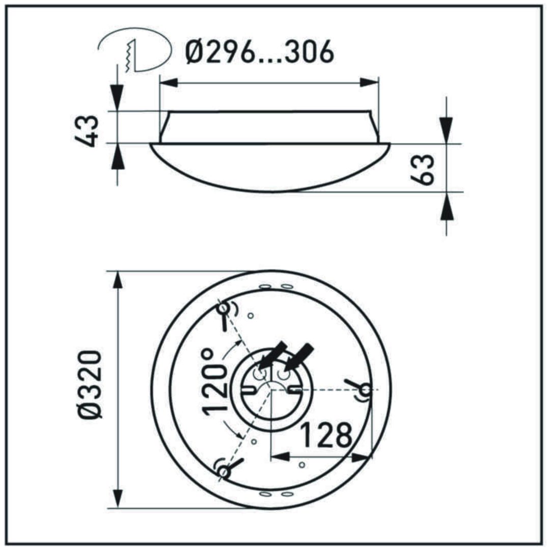 Plafond LED AVR320 14W Dual White Ensto
