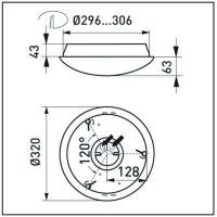 Plafond LED AVR320 14W Dual White Ensto