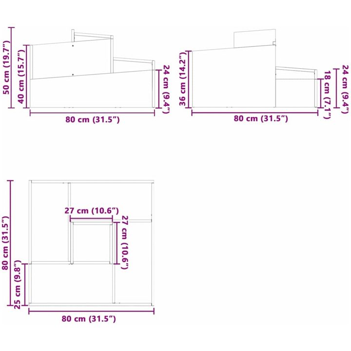 Planterare 80x80x50 cm Galvaniserat stål vidaXL Stor – bild 12