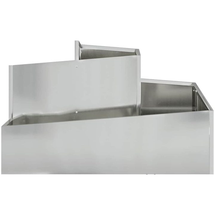 Planterare 80x80x50 cm Galvaniserat stål vidaXL Stor – bild 5