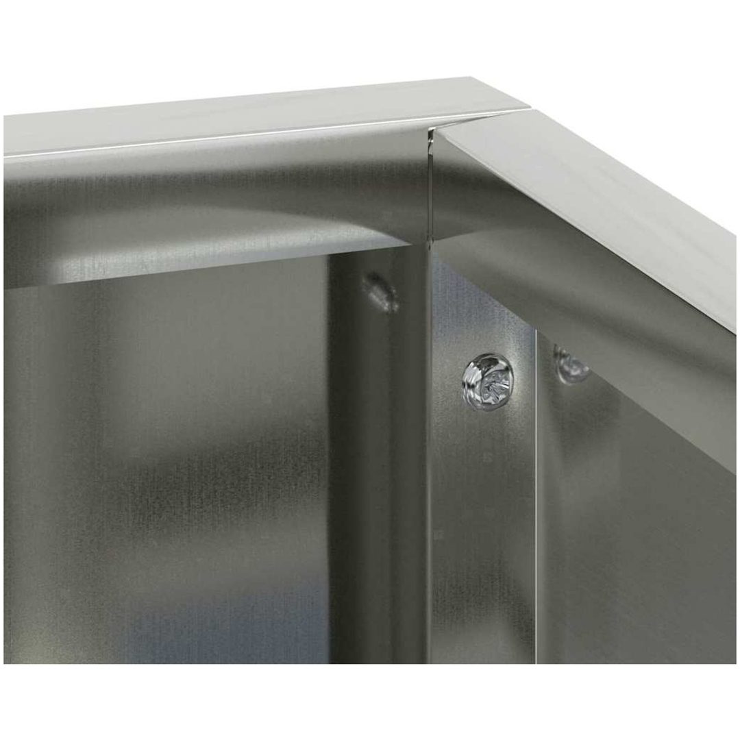 Planterare 80x80x50 cm Galvaniserat stål vidaXL Stor – bild 9