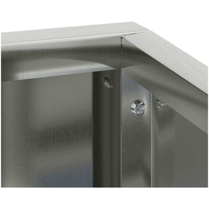 Planterare 80x80x50 cm Galvaniserat stål vidaXL Stor – bild 9