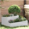 Planterare 80x80x50 cm Galvaniserat stål vidaXL Stor – miniatyr 1