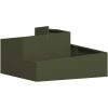 Planterare Olivgrön Kallvalsad stål vidaXL 80 x 80 x 50 cm – miniatyr 2