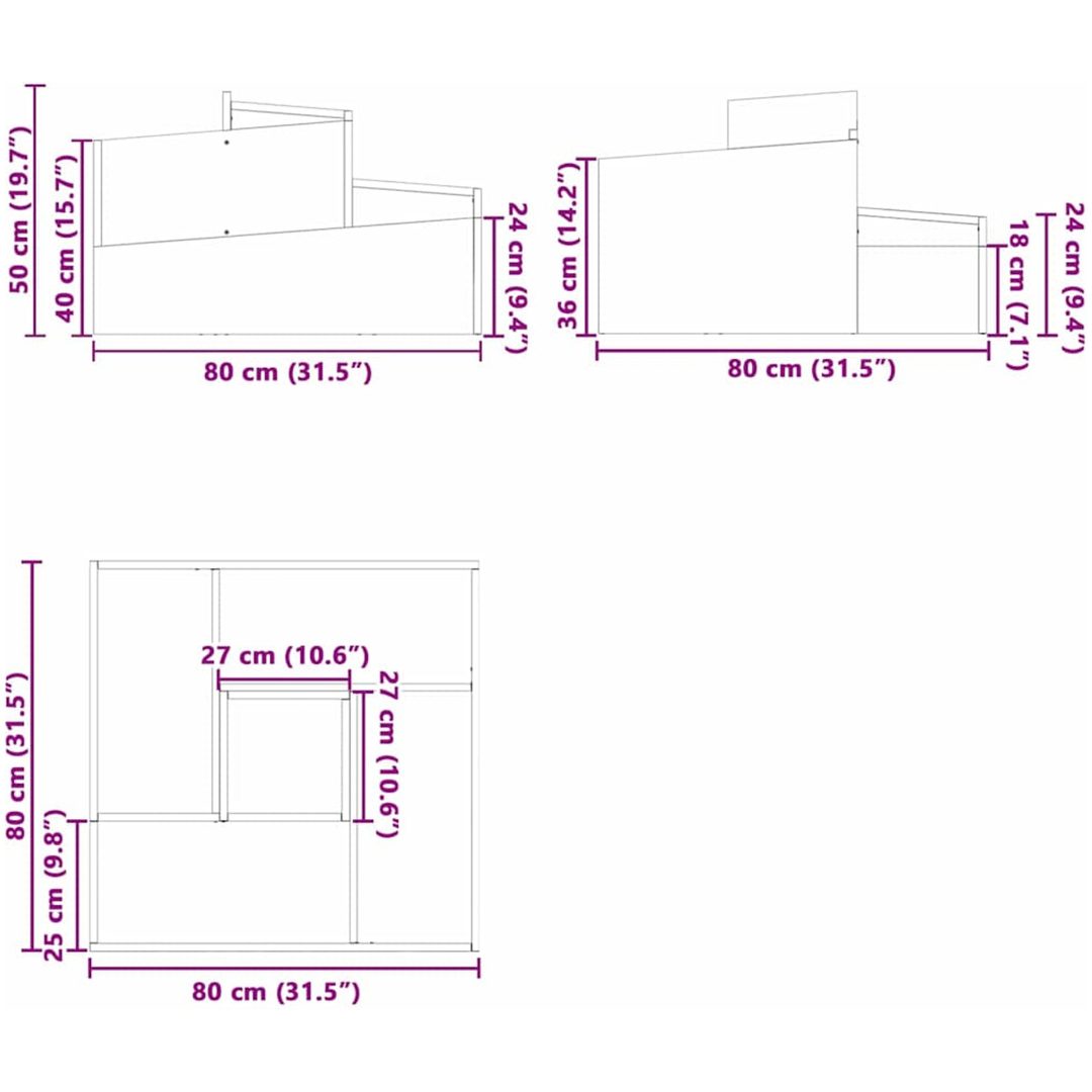 Planterare Olivgrön Kallvalsad stål vidaXL 80 x 80 x 50 cm – bild 12