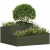 Planterare Olivgrön Kallvalsad stål vidaXL 80 x 80 x 50 cm – miniatyr 3