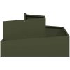 Planterare Olivgrön Kallvalsad stål vidaXL 80 x 80 x 50 cm – miniatyr 5