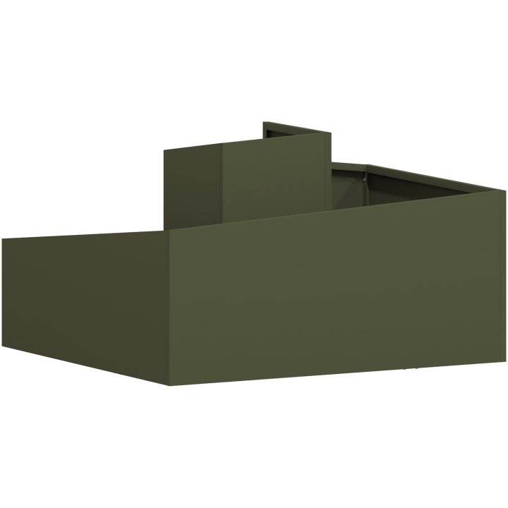 Planterare Olivgrön Kallvalsad stål vidaXL 80 x 80 x 50 cm – bild 7