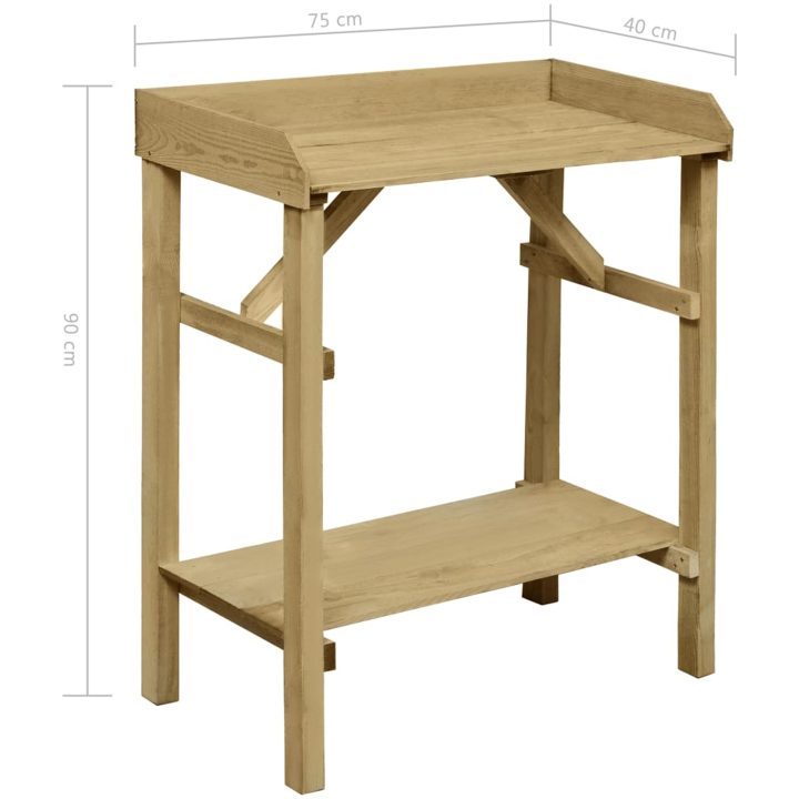 Planteringsbord impregnerad furu 75x40x90 cm vidaXL – bild 7