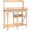 Planteringsbord med hyllor massivt granträ vidaXL – miniatyr 2