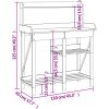 Planteringsbord med hyllor massivt granträ vidaXL – miniatyr 9