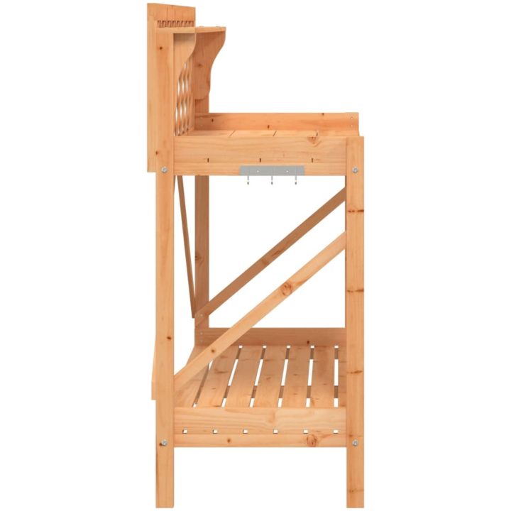 Planteringsbord med spaljé brun massivt granträ vidaXL – bild 6
