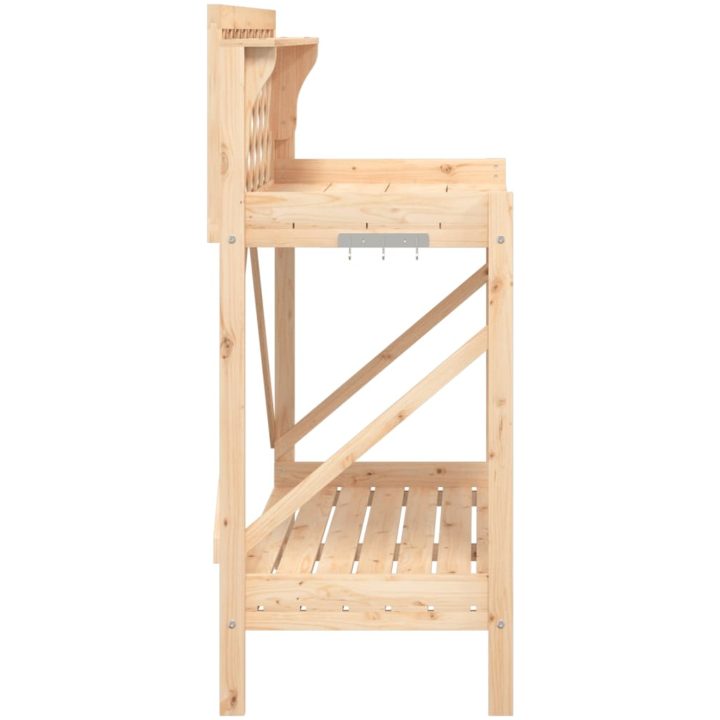 Planteringsbord med spaljé massivt granträ vidaXL – bild 6