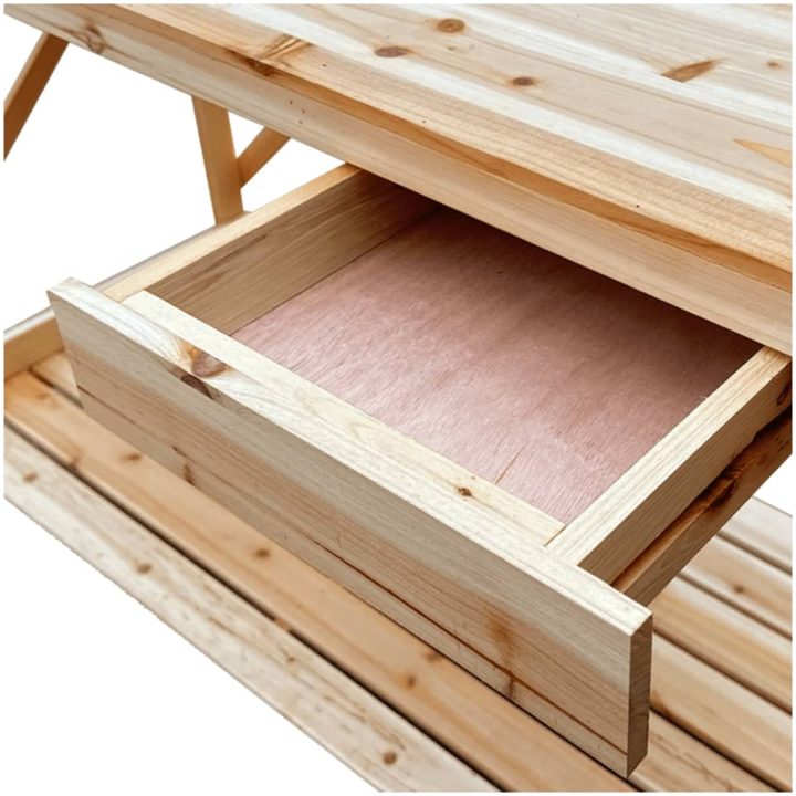 Planteringsbord med spaljé massivt granträ vidaXL – bild 8
