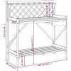 Planteringsbord med spaljé massivt granträ vidaXL – miniatyr 9