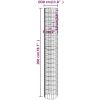 Planteringsgabion 3 st upphöjd rund galvaniserat stål 30x200cm vidaXL ⌀30 x 200 cm (3 pcs) – miniatyr 7