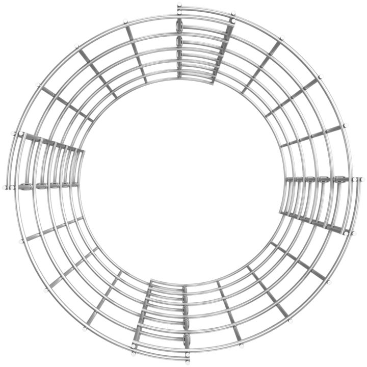 Planteringsgabion 3 st upphöjd rund galvaniserat stål 30x50 cm vidaXL ⌀30 x 50 cm (3 st) – bild 5