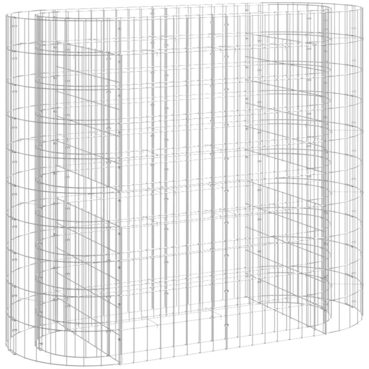 Planteringsgabion galvaniserat järn vidaXL 120 x 50 x 100 cm – bild 2