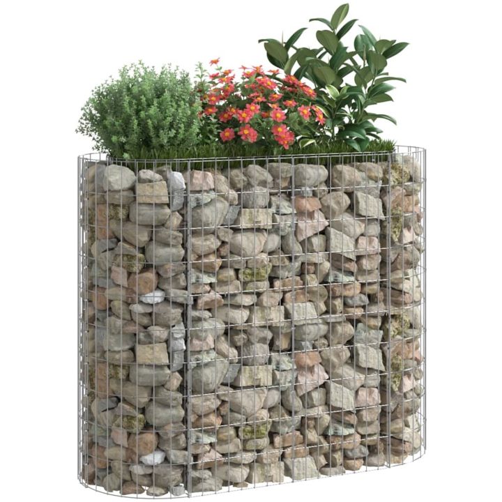 Planteringsgabion galvaniserat järn vidaXL 120 x 50 x 100 cm – bild 7