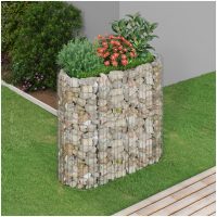 Planteringsgabion galvaniserat järn vidaXL