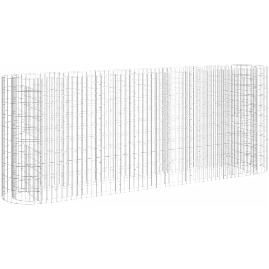 Planteringsgabion galvaniserat järn vidaXL 260 x 50 x 100 cm – bild 2
