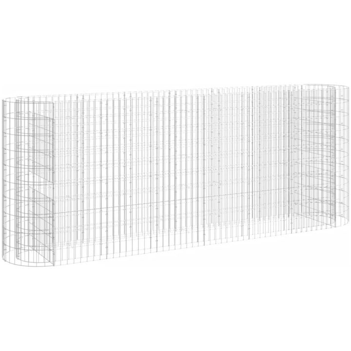 Planteringsgabion galvaniserat järn vidaXL 260 x 50 x 100 cm – bild 2