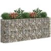 Planteringsgabion galvaniserat järn vidaXL 260 x 50 x 100 cm – miniatyr 7