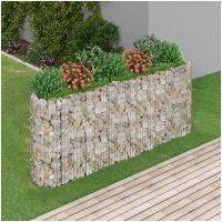 Planteringsgabion galvaniserat järn vidaXL