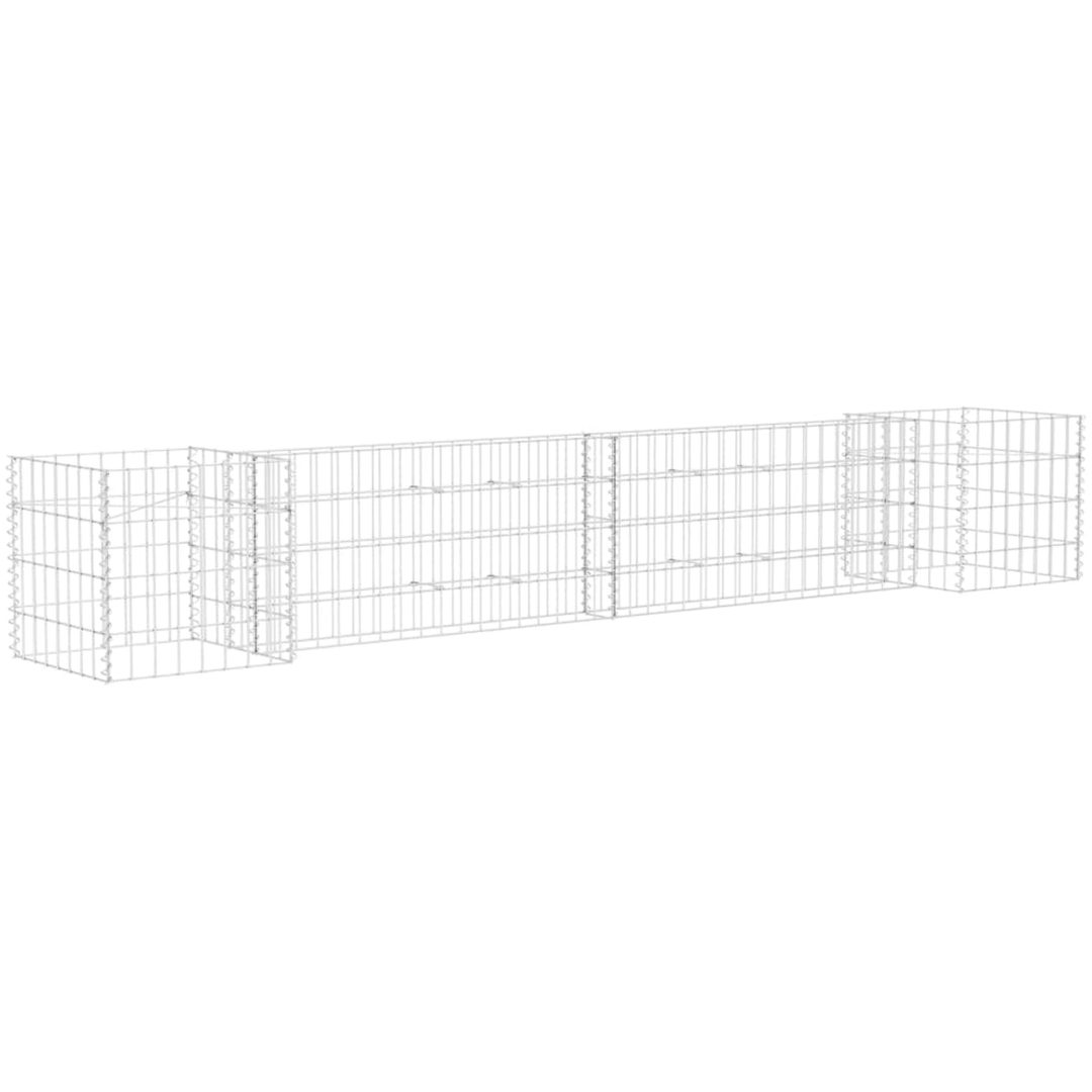 Planteringsgabion H-formad stål vidaXL 260 x 40 x 40 cm – bild 2