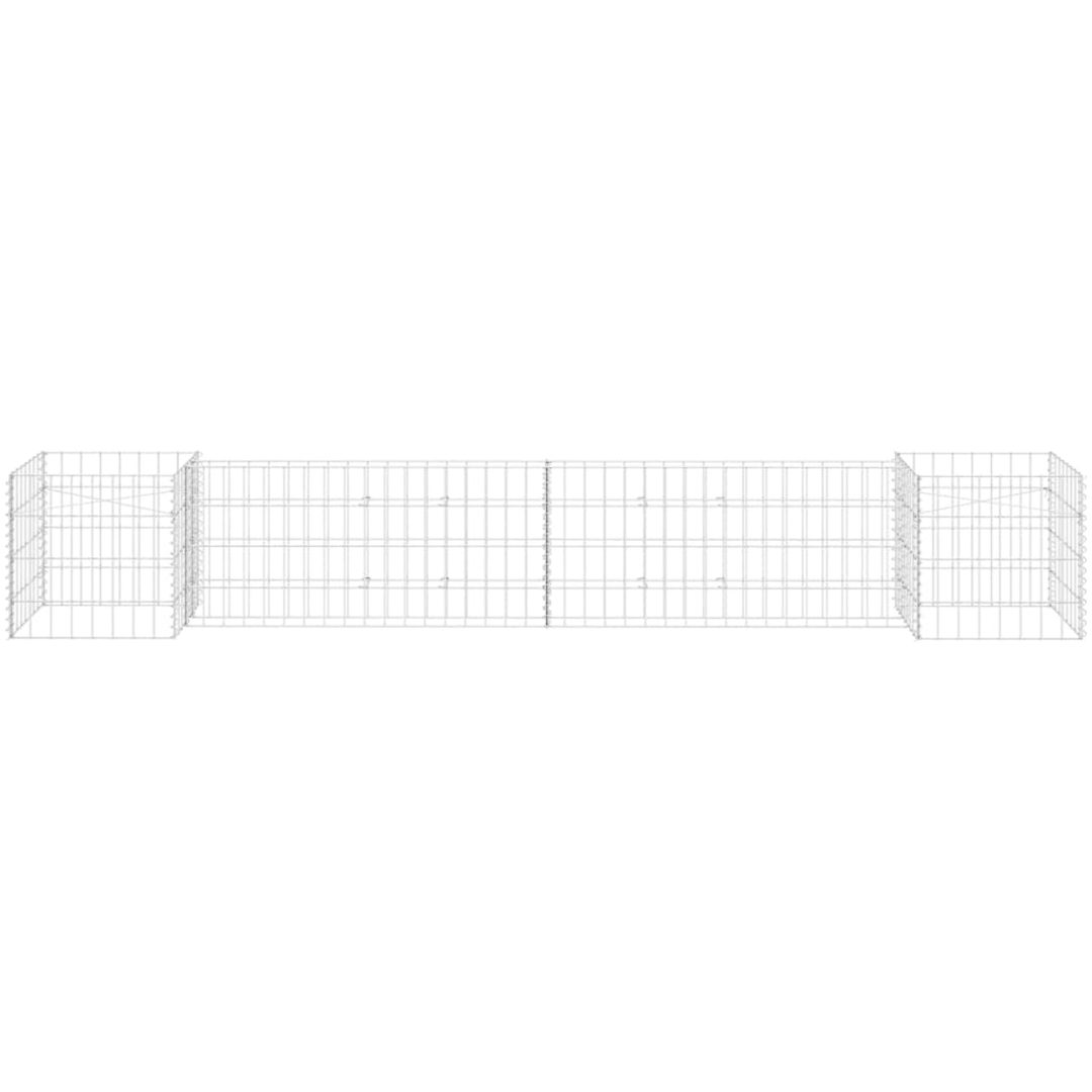 Planteringsgabion H-formad stål vidaXL 260 x 40 x 40 cm – bild 3