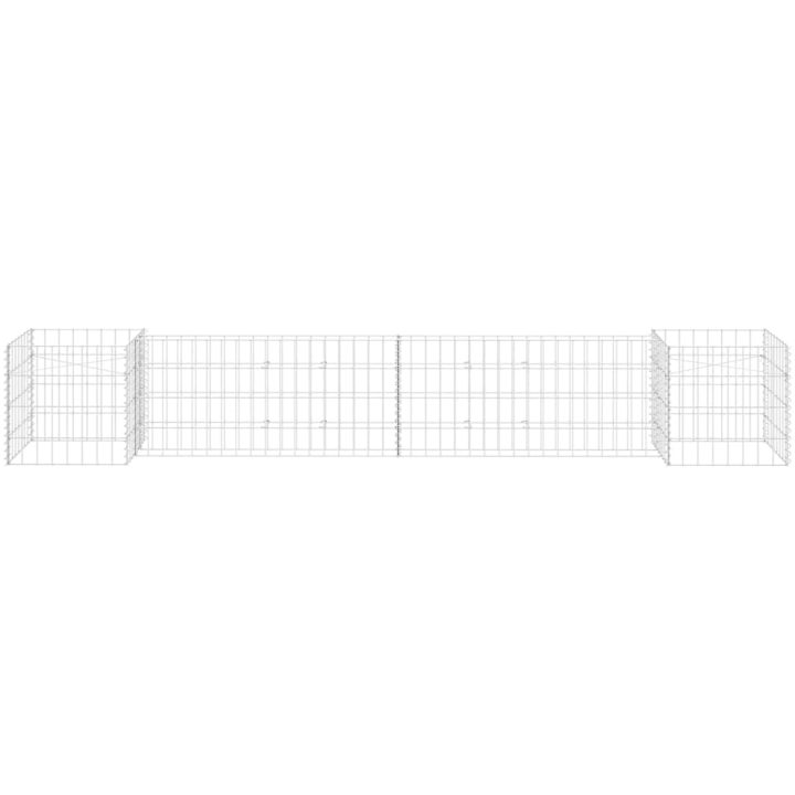Planteringsgabion H-formad stål vidaXL 260 x 40 x 40 cm – bild 3